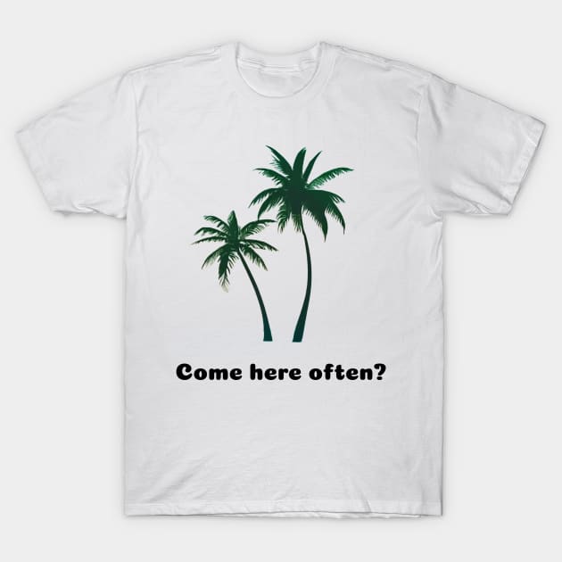 Flirty Palms by the Beach T-Shirt by FreakyTees